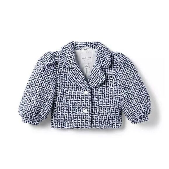 Janie and Jack Other - NWT Janie and Jack The Uptown Tweed Jacket in Blue/White size 4